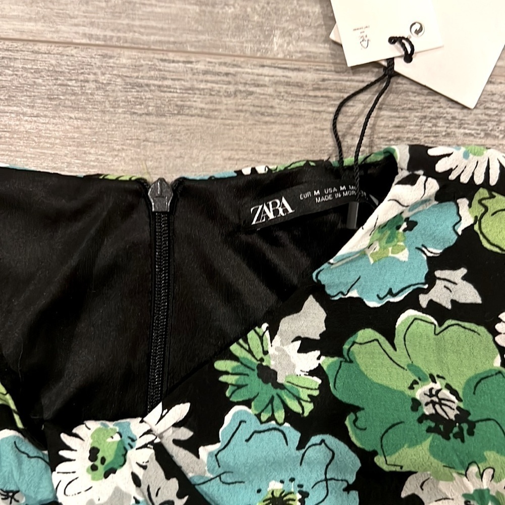 Zara Draped Floral Bodysuit - Picture 7 of 11